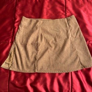 Brown/Tan Skirt with Slit